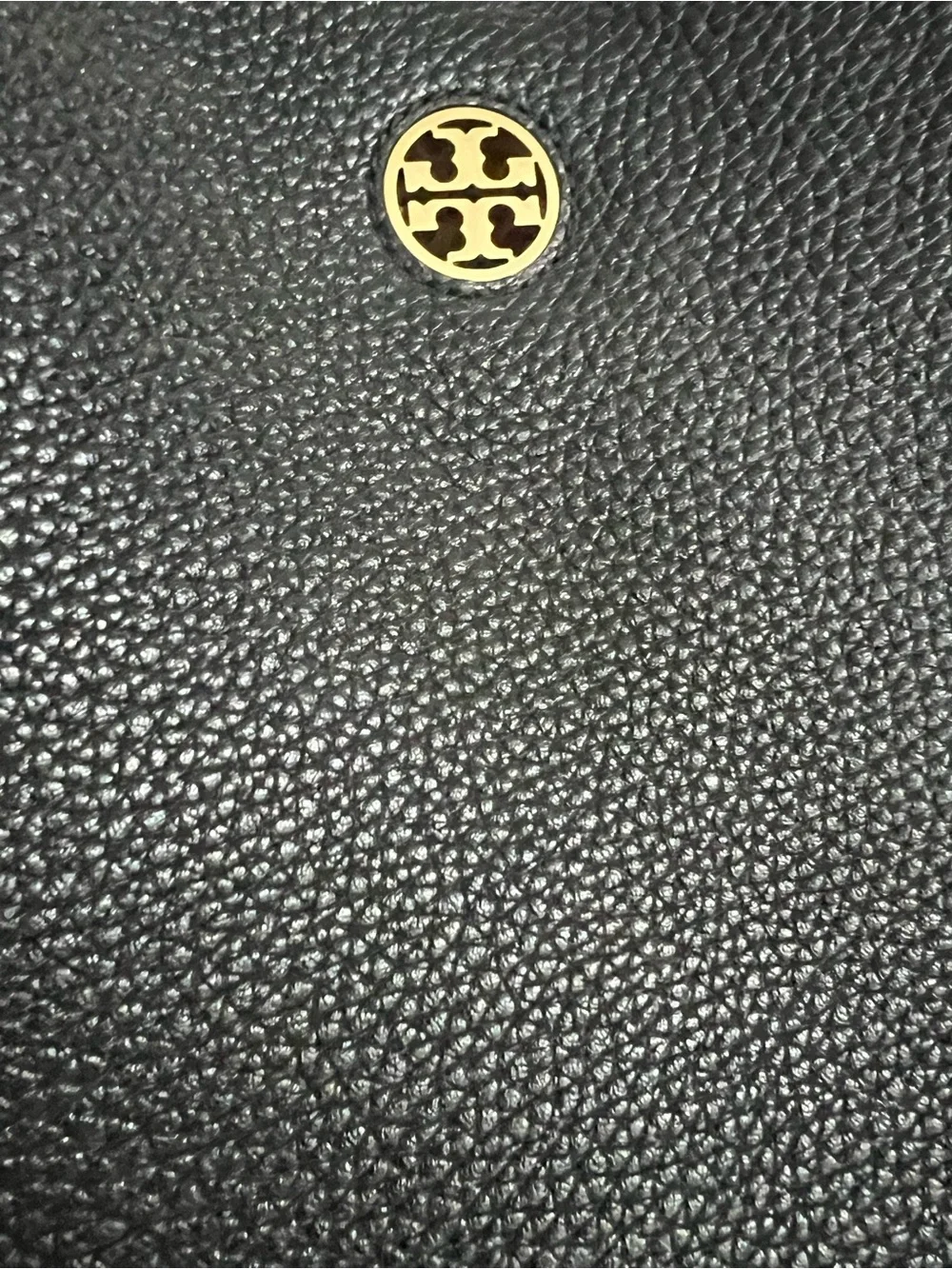 Tory Burch Perry Black Pebbled Leather Tote